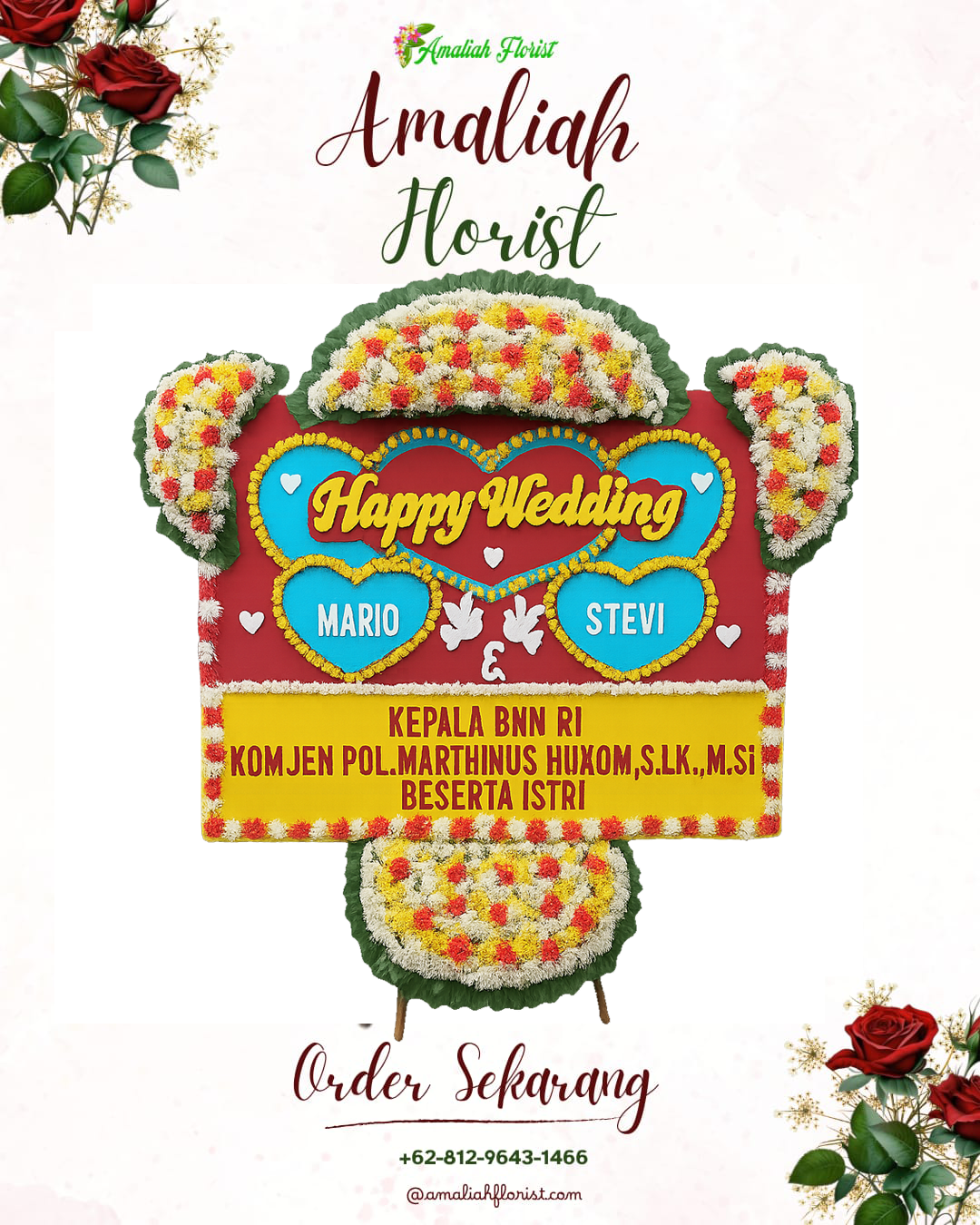 Papan Bunga Pernikahan Tebo